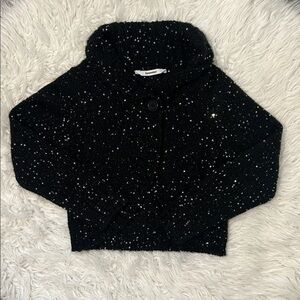 3POMMES Kids Black Speckled Knit Sweater